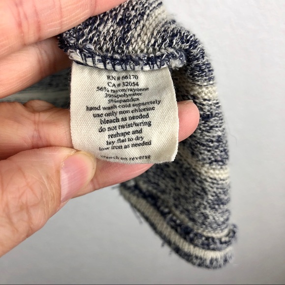 Anthropologie Blue and Cream Striped Cardigan - Pins and Needles - Picture 5 of 7